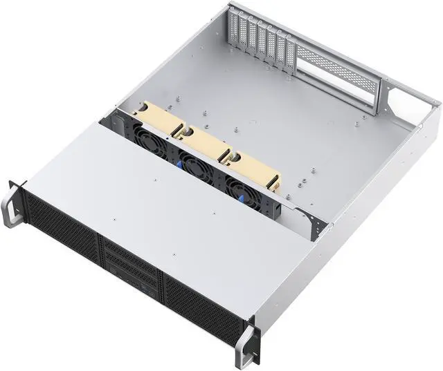 Alt view image 7 of 13 - Rosewill 2U Rackmount Server Chassis | Supports up to 8 x 3.5" HDD | ATX Motherboard Support | 2U/CRPS PSU | 3x 80mm PWM Fans | USB 3.2 Type-C | RSV-Z2008