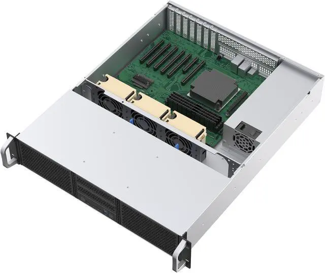 Alt view image 8 of 13 - Rosewill 2U Rackmount Server Chassis | Supports up to 8 x 3.5" HDD | ATX Motherboard Support | 2U/CRPS PSU | 3x 80mm PWM Fans | USB 3.2 Type-C | RSV-Z2008