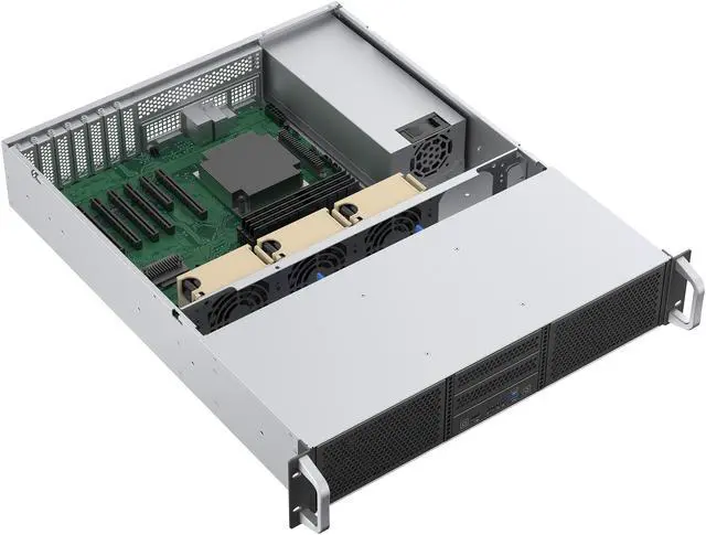 Alt view image 10 of 13 - Rosewill 2U Rackmount Server Chassis | Supports up to 8 x 3.5" HDD | ATX Motherboard Support | 2U/CRPS PSU | 3x 80mm PWM Fans | USB 3.2 Type-C | RSV-Z2008
