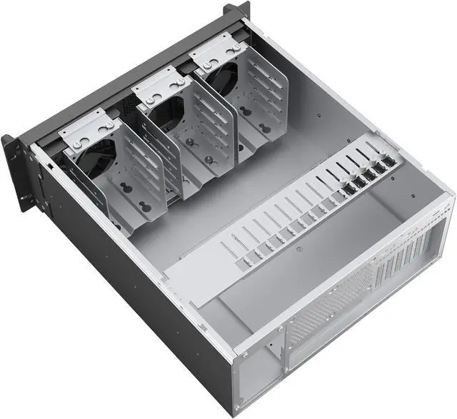 Alt view image 5 of 14 - Rosewill 4U Rackmount Server Chassis | Expands to 12 x 3.5" HDD | Massive ATX & PCIe Compatibility | 2x 120mm PWM Fans + 2x 80mm PWM Fans | USB 3.2 Type-C | RSV-R4012