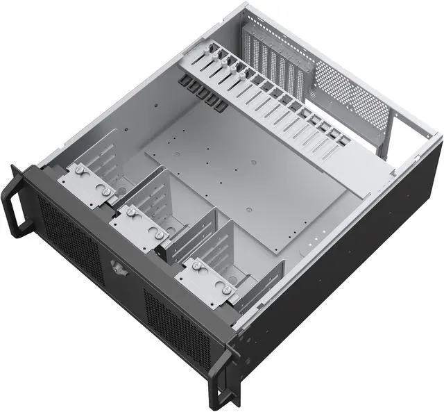 Alt view image 7 of 14 - Rosewill 4U Rackmount Server Chassis | Expands to 12 x 3.5" HDD | Massive ATX & PCIe Compatibility | 2x 120mm PWM Fans + 2x 80mm PWM Fans | USB 3.2 Type-C | RSV-R4012
