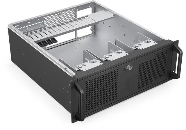 Alt view image 9 of 14 - Rosewill 4U Rackmount Server Chassis | Expands to 12 x 3.5" HDD | Massive ATX & PCIe Compatibility | 2x 120mm PWM Fans + 2x 80mm PWM Fans | USB 3.2 Type-C | RSV-R4012