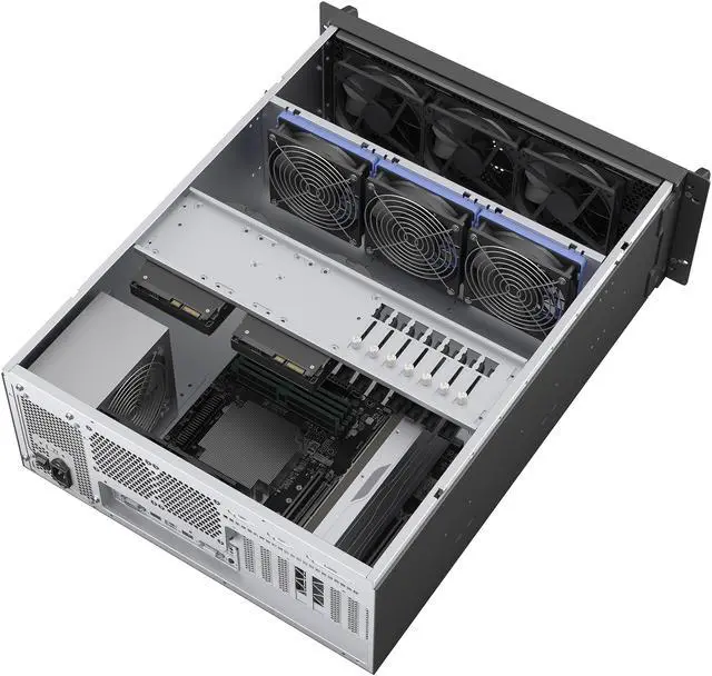 Alt view image 3 of 9 - Rosewill 4U Rackmount Server Chassis | Supports up to 12 3.5" HDD | ATX Compatible | 2x 120mm PWM Fans | USB 3.2 Type-C | RSV-L4620