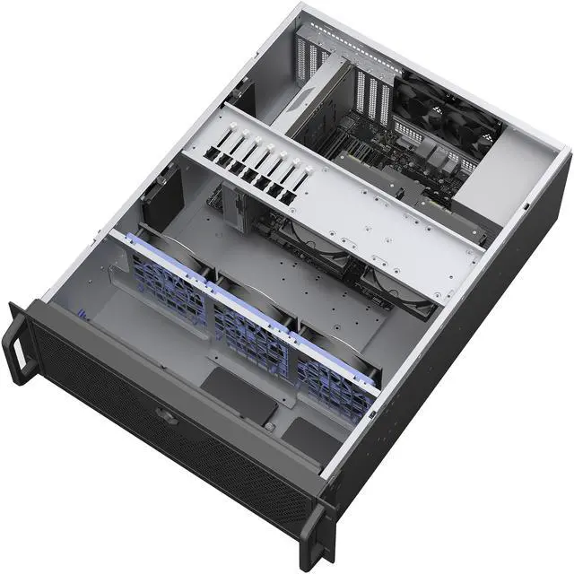 Alt view image 5 of 9 - Rosewill 4U Rackmount Server Chassis | Supports up to 12 3.5" HDD | ATX Compatible | 2x 120mm PWM Fans | USB 3.2 Type-C | RSV-L4620