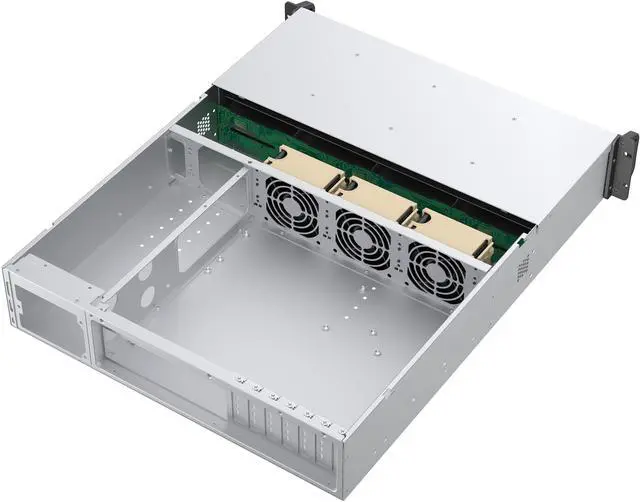 Alt view image 3 of 10 - Rosewill 2U Rackmount Chassis | Server Chassis | Supports up to 8 3.5" 12Gbps Hot Swap | E-ATX Compatible | 3x 8038 PWM Fan | USB 3.2 Type-C | RSV-H208