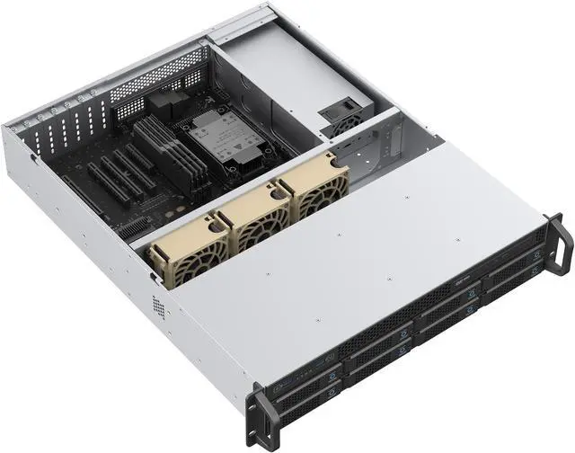 Alt view image 10 of 10 - Rosewill 2U Rackmount Chassis | Server Chassis | Supports up to 8 3.5" 12Gbps Hot Swap | E-ATX Compatible | 3x 8038 PWM Fan | USB 3.2 Type-C | RSV-H208