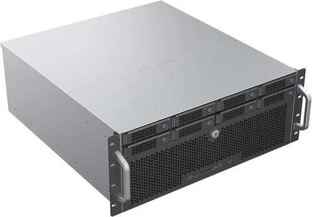 Main image of Rosewill 4U Rackmount Server Chassis | Server Chassis | Supports up to 8 3.5" 12Gbps Hot Swap | ATX Compatible | 6x 80mm PWM Fan | USB 3.2 Type-C | RSV-H408