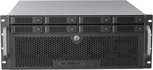 Alt view image 2 of 14 - Rosewill 4U Rackmount Server Chassis | Server Chassis | Supports up to 8 3.5" 12Gbps Hot Swap | ATX Compatible | 6x 80mm PWM Fan | USB 3.2 Type-C | RSV-H408