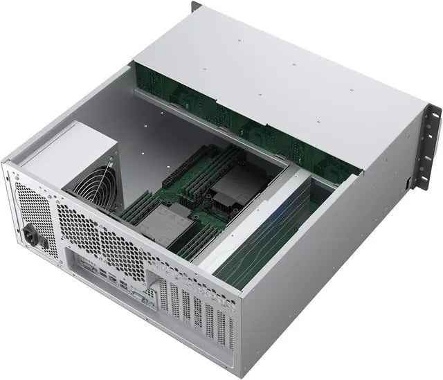 Alt view image 4 of 14 - Rosewill 4U Rackmount Server Chassis | Server Chassis | Supports up to 8 3.5" 12Gbps Hot Swap | ATX Compatible | 6x 80mm PWM Fan | USB 3.2 Type-C | RSV-H408