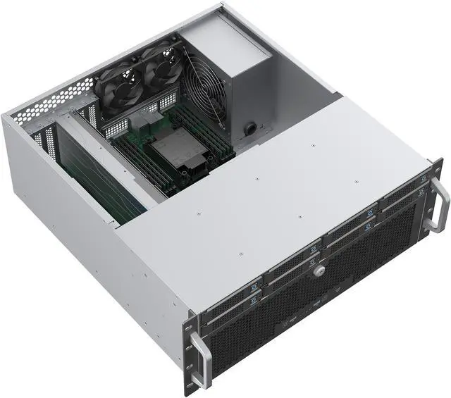 Alt view image 10 of 14 - Rosewill 4U Rackmount Server Chassis | Server Chassis | Supports up to 8 3.5" 12Gbps Hot Swap | ATX Compatible | 6x 80mm PWM Fan | USB 3.2 Type-C | RSV-H408