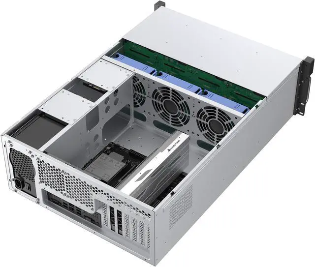 Alt view image 4 of 15 - Rosewill 4U Rackmount Server Chassis | Supports up to 24 3.5" 12Gbps Hot Swap | E-ATX Compatible | 3x 120x38mm PWM Fan | RSV-H424