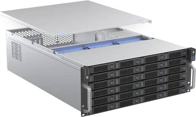 Alt view image 11 of 15 - Rosewill 4U Rackmount Server Chassis | Supports up to 24 3.5" 12Gbps Hot Swap | E-ATX Compatible | 3x 120x38mm PWM Fan | RSV-H424