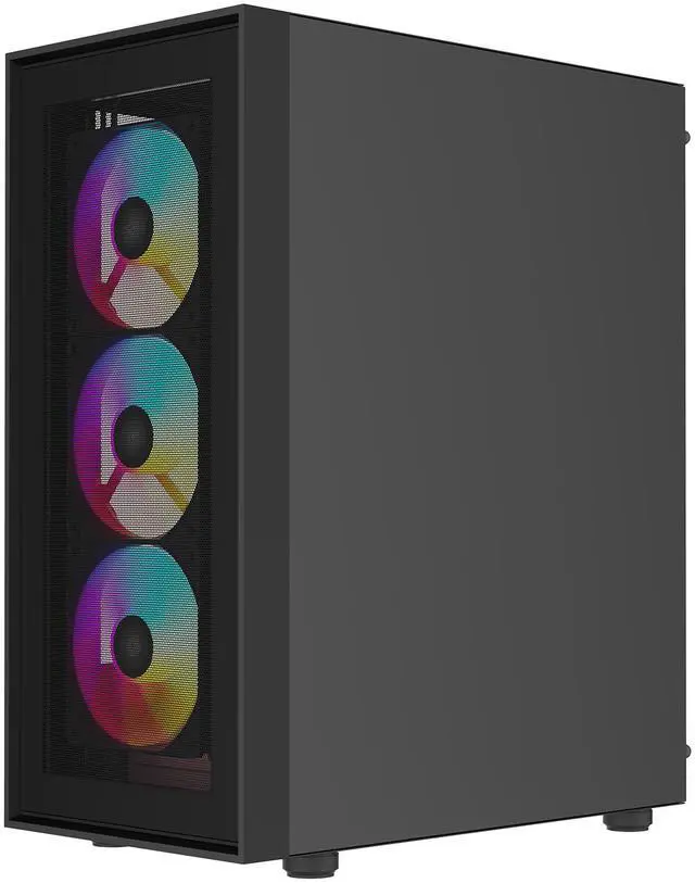 Alt view image 7 of 9 - Rosewill ACA504B ATX Mid-Tower PC Case - Mesh Front, Tempered Glass, ARGB Fans, USB 3.0, Supports Vertical GPU Mounting