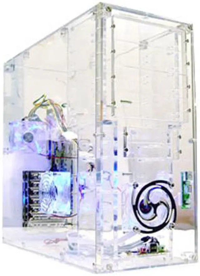 Main image of LOGISYS Computer CS888CL Transparent Clear Acrylic ATX Mid Tower Computer Case Pre-Assembled