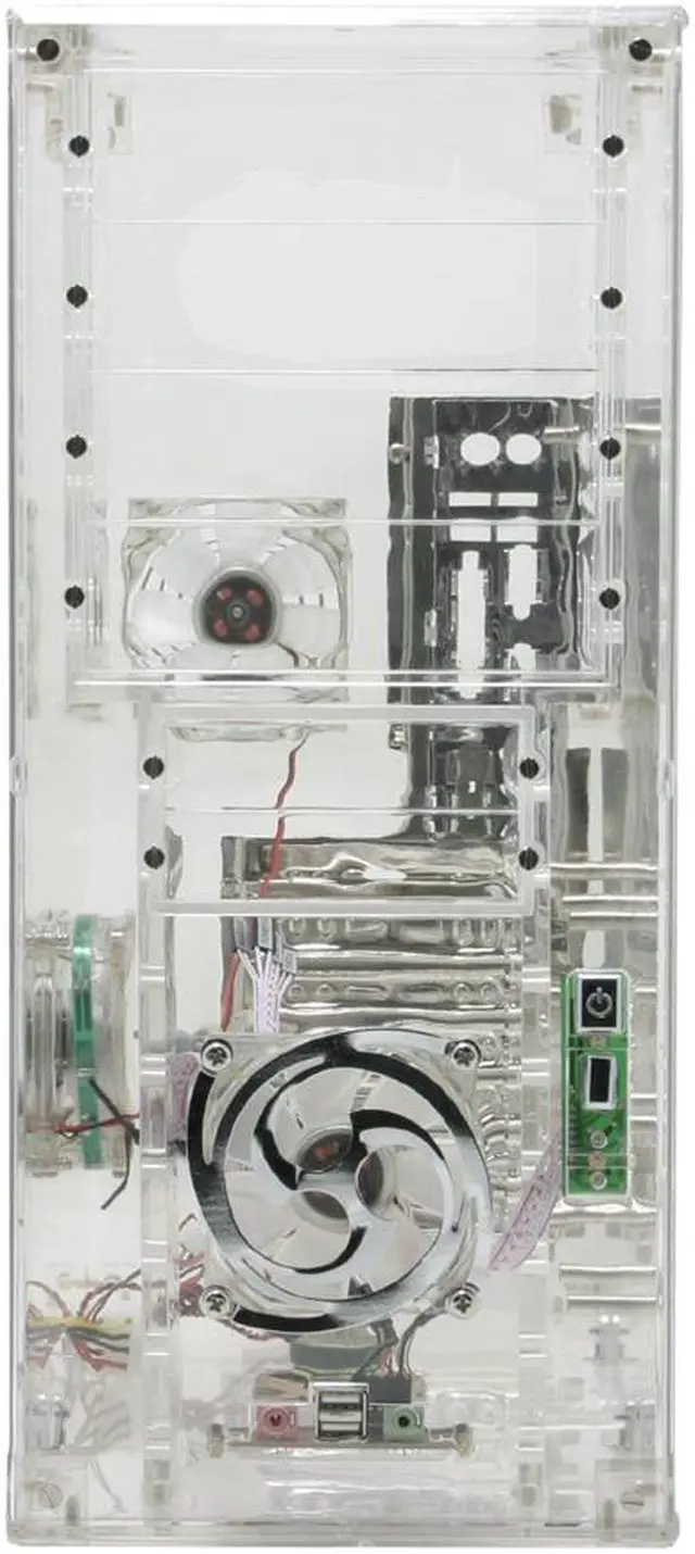 Alt view image 5 of 12 - LOGISYS Computer CS888CL Transparent Clear Acrylic ATX Mid Tower Computer Case Pre-Assembled
