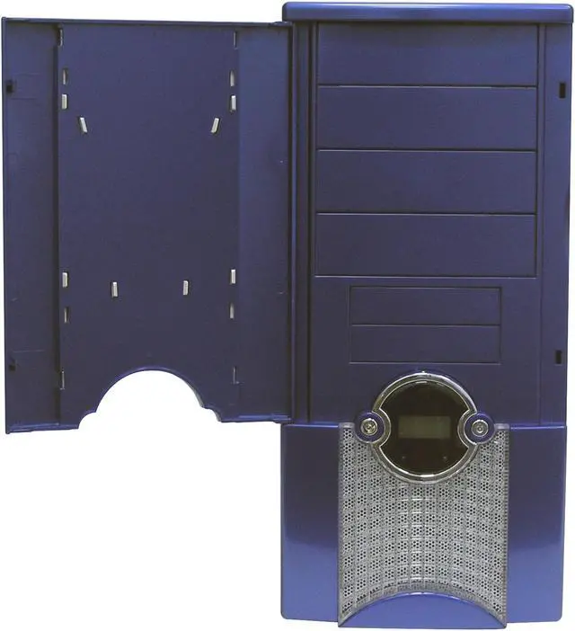 Alt view image 8 of 14 - LOGISYS Computer SPIDER II CS885BL Blue/Silver Steel ATX Mid Tower Computer Case