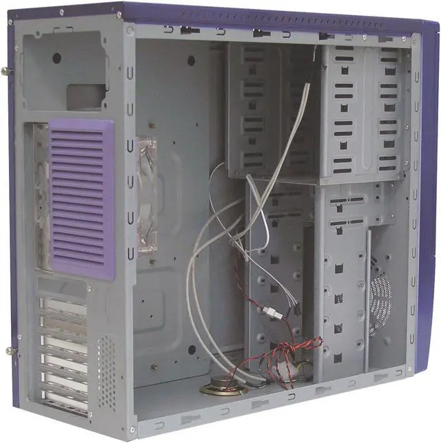 Alt view image 6 of 14 - LOGISYS Computer SPIDER II CS885BL Blue/Silver Steel ATX Mid Tower Computer Case