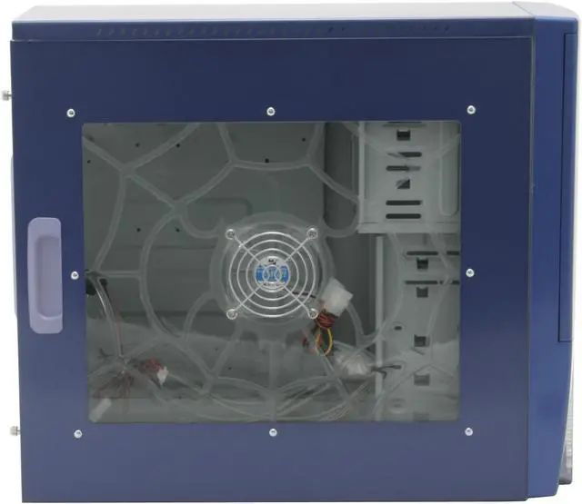 Alt view image 9 of 14 - LOGISYS Computer SPIDER II CS885BL Blue/Silver Steel ATX Mid Tower Computer Case