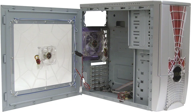 LOGISYS Computer SPIDER II CS885SL Silver/ Red Computer Case - Newegg.com