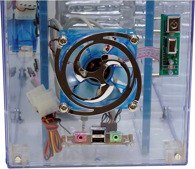 Alt view image 2 of 10 - LOGISYS Computer CS888UVBL Blue Clear Acrylic ATX Mid Tower Computer Case Pre-Assembled