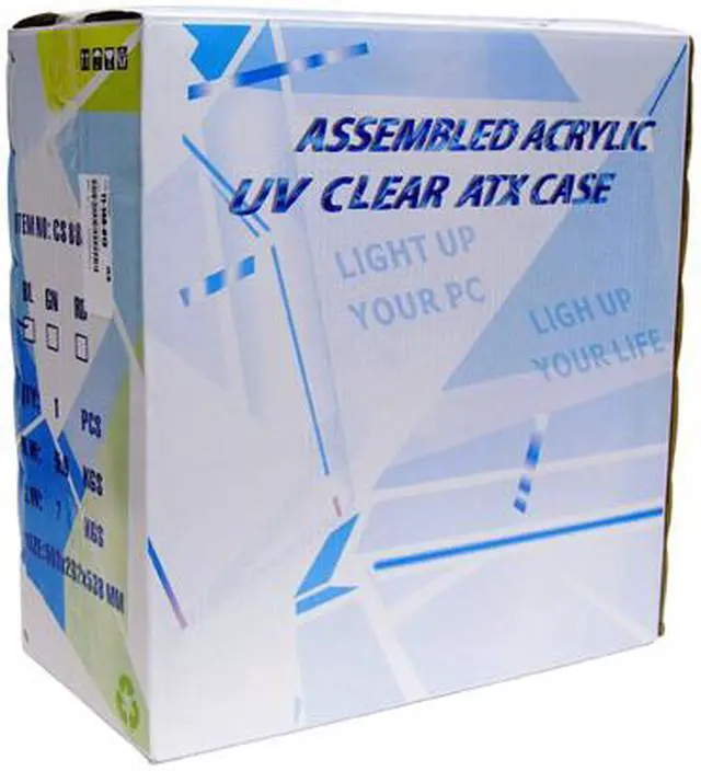 Alt view image 9 of 10 - LOGISYS Computer CS888UVBL Blue Clear Acrylic ATX Mid Tower Computer Case Pre-Assembled