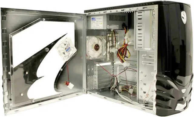 Alt view image 4 of 20 - LOGISYS Computer DRACULA CS602BK Black Steel ATX Mid Tower Computer Case 480W Power Supply