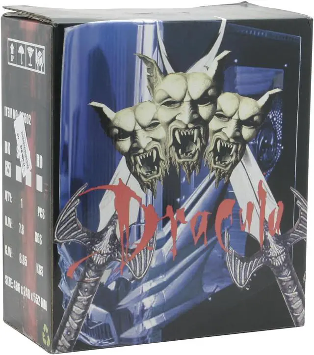 Alt view image 12 of 20 - LOGISYS Computer DRACULA CS602BK Black Steel ATX Mid Tower Computer Case 480W Power Supply