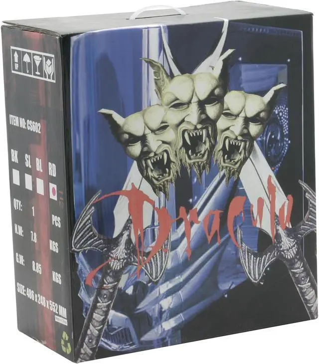 Alt view image 12 of 13 - LOGISYS Computer DRACULA CS602RD Red Steel ATX Mid Tower Computer Case 480W Power Supply