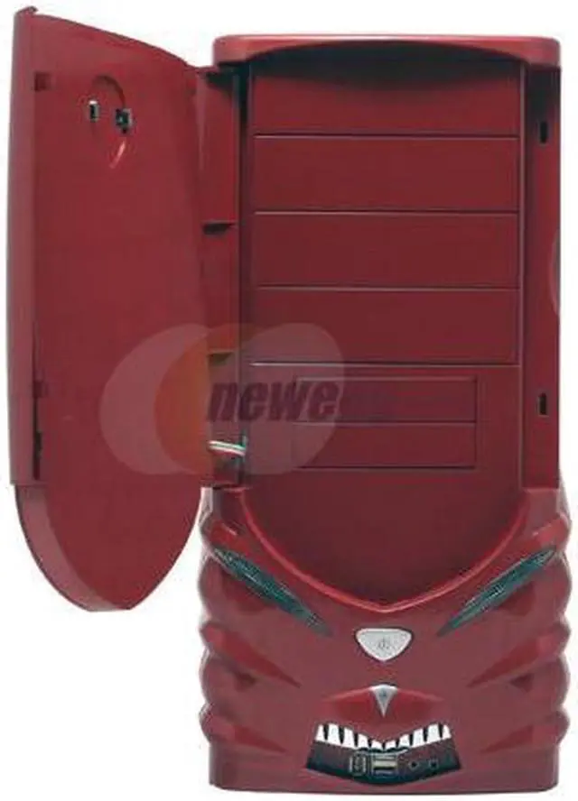 Alt view image 3 of 13 - LOGISYS Computer DRACULA CS602RD Red Steel ATX Mid Tower Computer Case 480W Power Supply