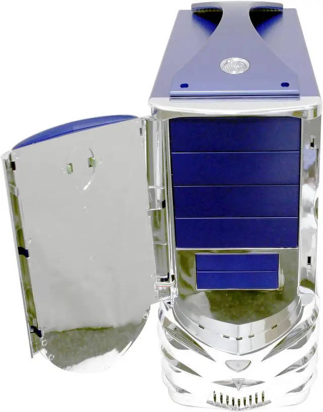 Alt view image 5 of 15 - LOGISYS Computer DRACULA CS602BL Blue/Silver Steel ATX Mid Tower Computer Case 480W Power Supply