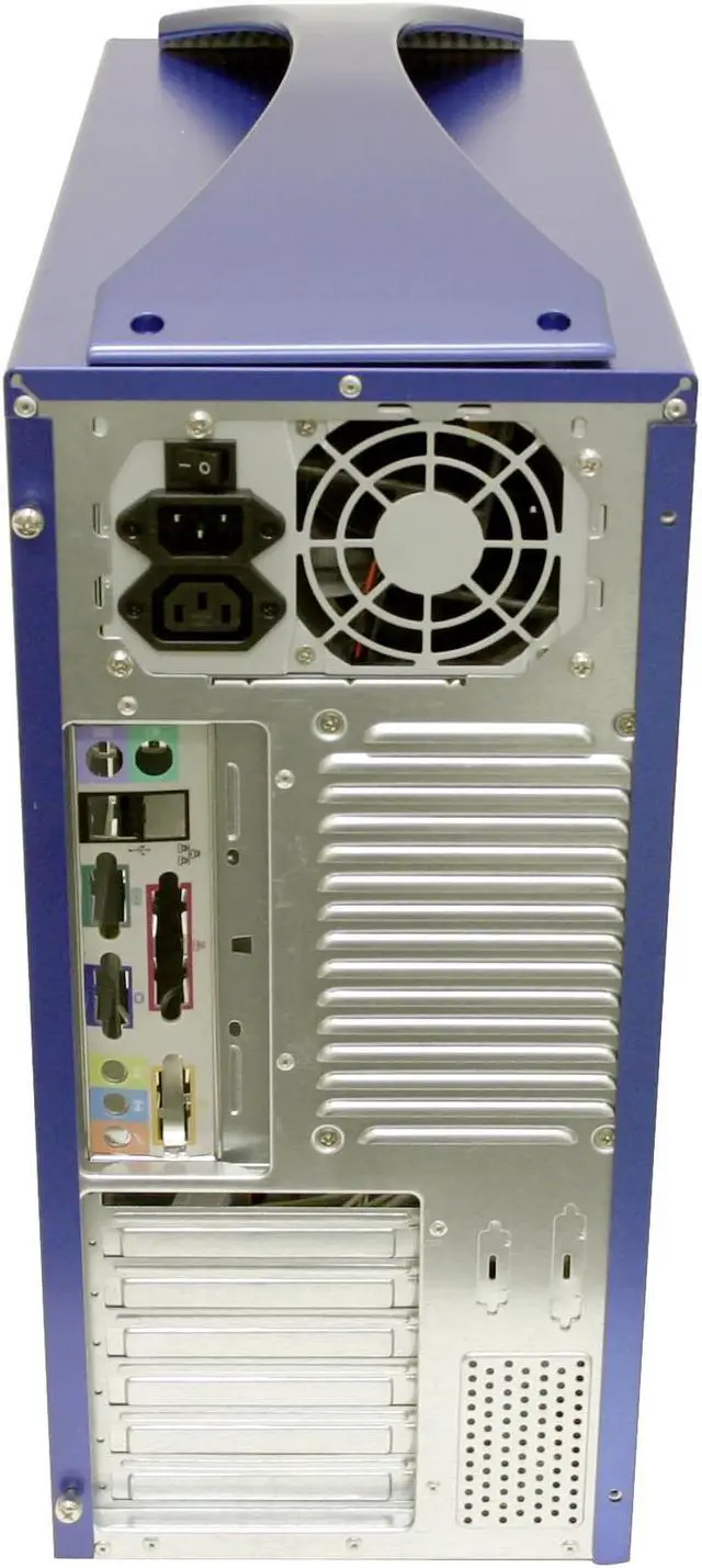 Alt view image 7 of 15 - LOGISYS Computer DRACULA CS602BL Blue/Silver Steel ATX Mid Tower Computer Case 480W Power Supply