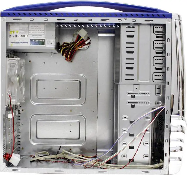 Alt view image 8 of 15 - LOGISYS Computer DRACULA CS602BL Blue/Silver Steel ATX Mid Tower Computer Case 480W Power Supply