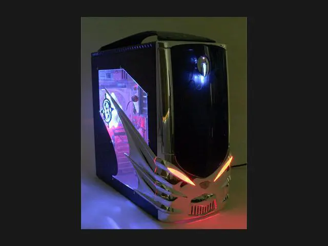 Alt view image 14 of 15 - LOGISYS Computer DRACULA CS602BL Blue/Silver Steel ATX Mid Tower Computer Case 480W Power Supply