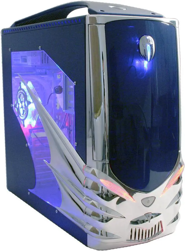 Alt view image 15 of 15 - LOGISYS Computer DRACULA CS602BL Blue/Silver Steel ATX Mid Tower Computer Case 480W Power Supply