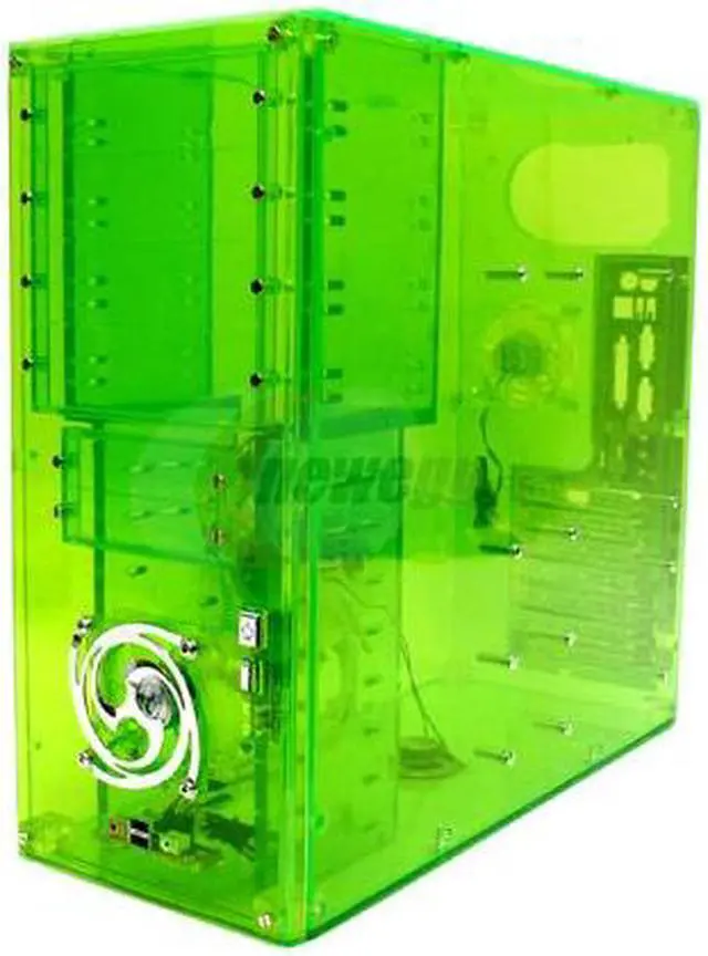 Alt view image 2 of 12 - LOGISYS Computer CS888UVGN Green Clear Acrylic ATX Mid Tower Computer Case