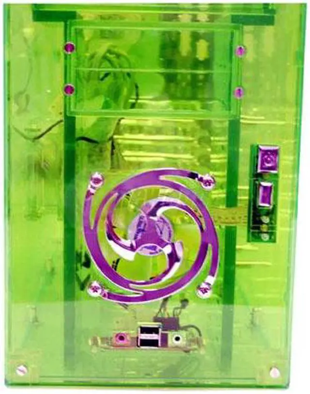 Alt view image 3 of 12 - LOGISYS Computer CS888UVGN Green Clear Acrylic ATX Mid Tower Computer Case