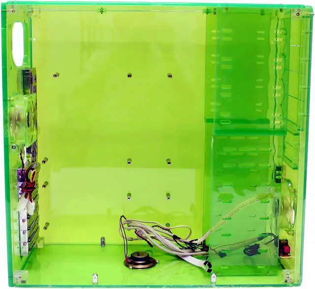 Alt view image 6 of 12 - LOGISYS Computer CS888UVGN Green Clear Acrylic ATX Mid Tower Computer Case