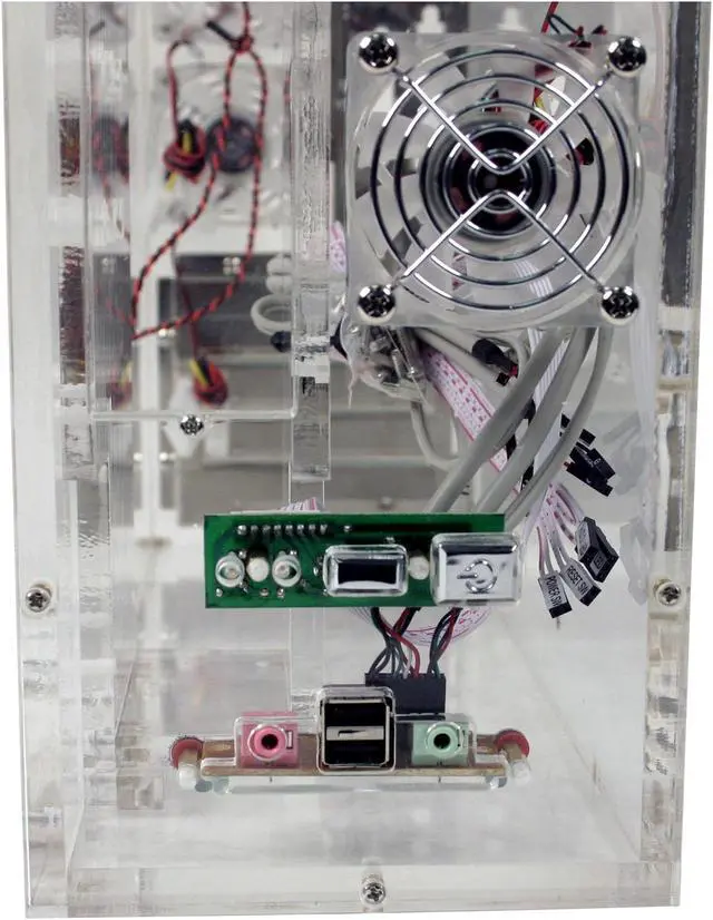 Alt view image 4 of 12 - LOGISYS Computer CS688CL Transparent Clear Acrylic Micro ATX Desktop Computer Case Pre-Assembled