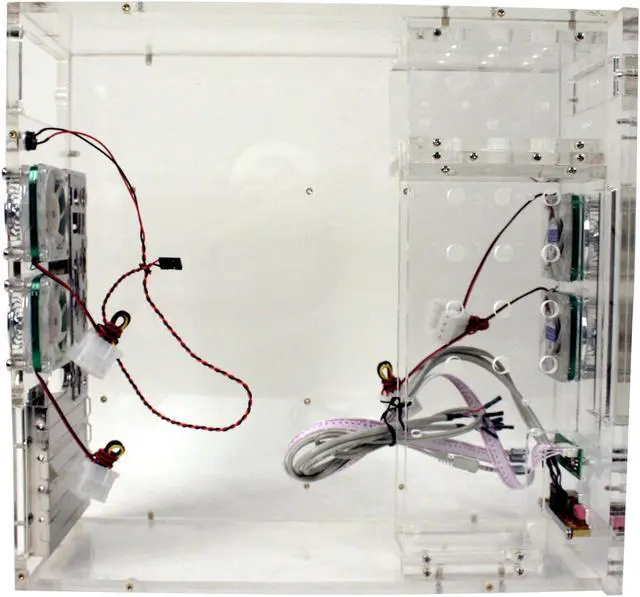 Alt view image 7 of 12 - LOGISYS Computer CS688CL Transparent Clear Acrylic Micro ATX Desktop Computer Case Pre-Assembled