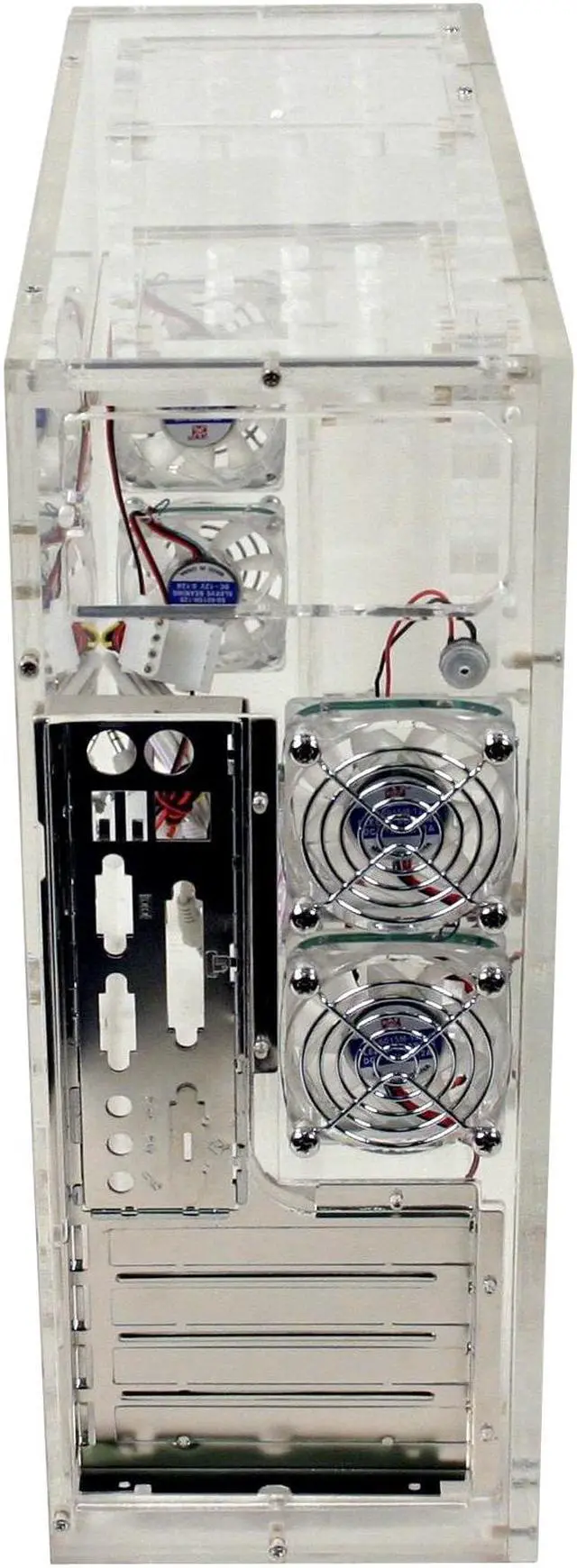 Alt view image 9 of 12 - LOGISYS Computer CS688CL Transparent Clear Acrylic Micro ATX Desktop Computer Case Pre-Assembled