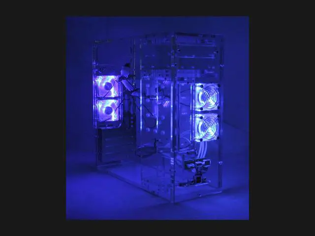 Alt view image 12 of 12 - LOGISYS Computer CS688CL Transparent Clear Acrylic Micro ATX Desktop Computer Case Pre-Assembled