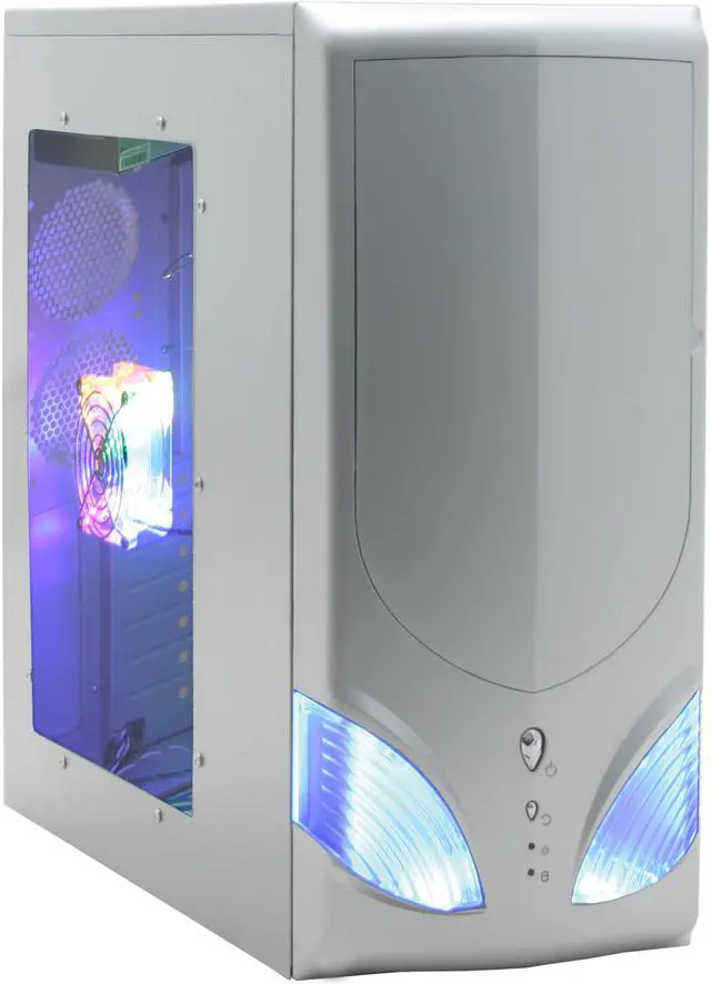 Main image of LOGISYS Computer Area 51 CS51WSL Silver Steel ATX Mid Tower Computer Case 480W Power Supply