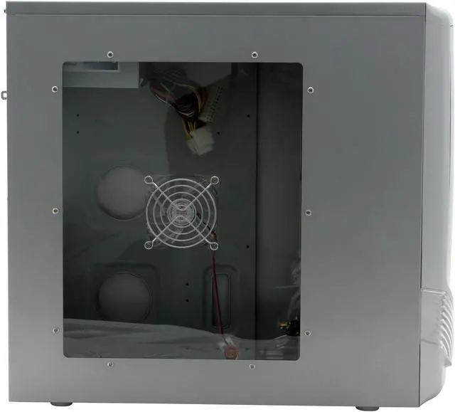Alt view image 6 of 16 - LOGISYS Computer Area 51 CS51WSL Silver Steel ATX Mid Tower Computer Case 480W Power Supply