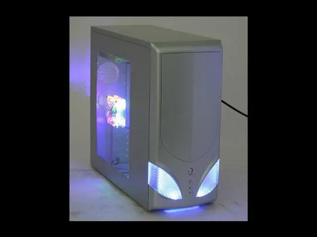 Alt view image 16 of 16 - LOGISYS Computer Area 51 CS51WSL Silver Steel ATX Mid Tower Computer Case 480W Power Supply