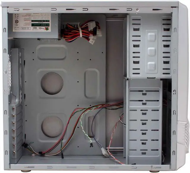 Alt view image 9 of 16 - LOGISYS Computer Area 51 CS51WSL Silver Steel ATX Mid Tower Computer Case 480W Power Supply