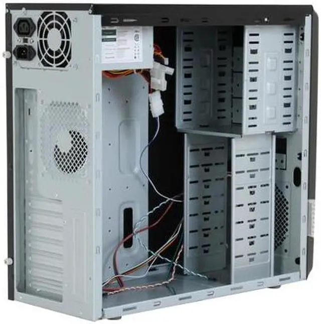 Alt view image 7 of 12 - LOGISYS Computer Area 51 CS51WBK Black Steel ATX Mid Tower Computer Case 480W Power Supply