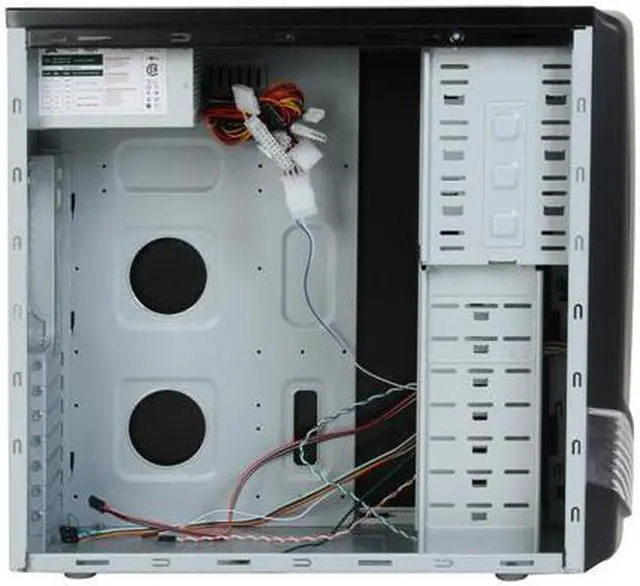 Alt view image 8 of 12 - LOGISYS Computer Area 51 CS51WBK Black Steel ATX Mid Tower Computer Case 480W Power Supply