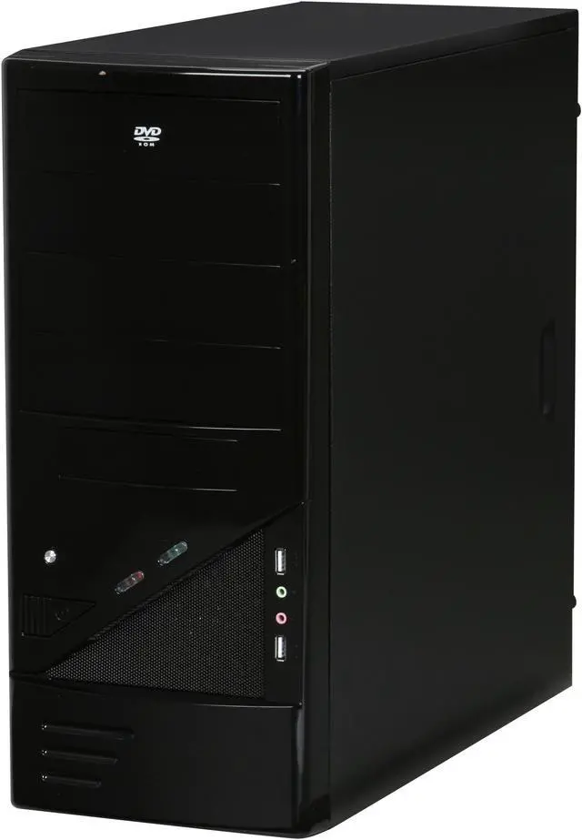 Alt view image 3 of 11 - LOGISYS Computer CS206BK Black Steel ATX Mid Tower Computer SOHO Case 480W Power Supply