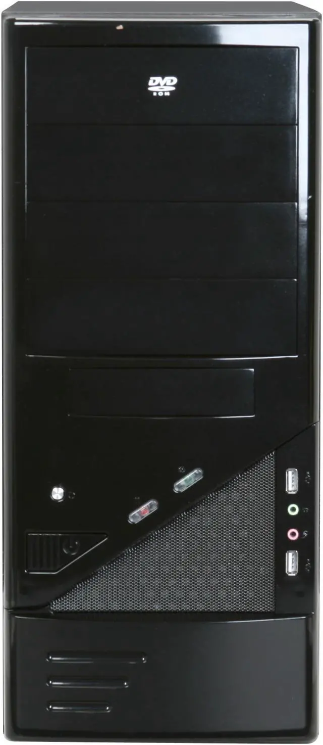 Alt view image 2 of 11 - LOGISYS Computer CS206BK Black Steel ATX Mid Tower Computer SOHO Case 480W Power Supply
