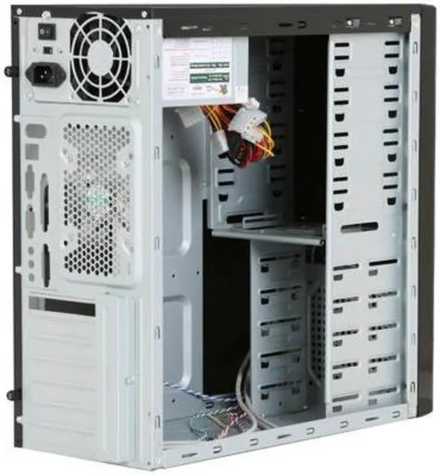 Alt view image 6 of 11 - LOGISYS Computer CS206BK Black Steel ATX Mid Tower Computer SOHO Case 480W Power Supply